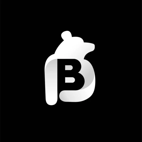 Bear Logo Písmenem Koncept — Stockový vektor