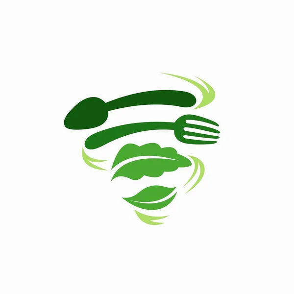 Логотип Овочів Концепцією Урагану — стоковий вектор