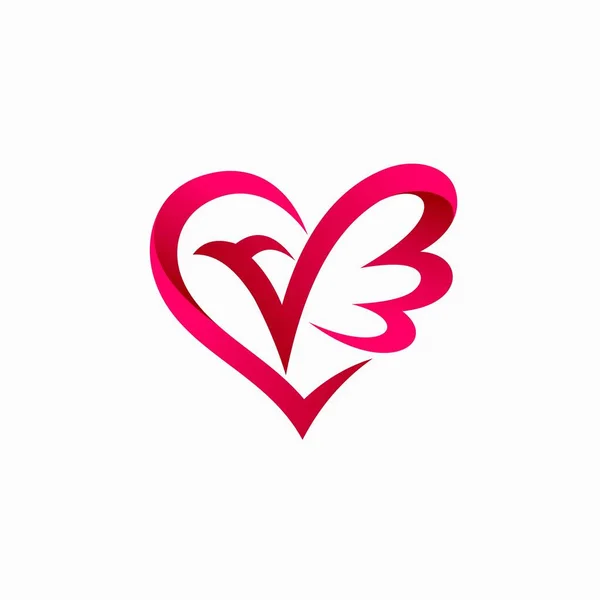 Taubenliebhaber Logo Taubenvektor Mit Liebeskonzept — Stockvektor
