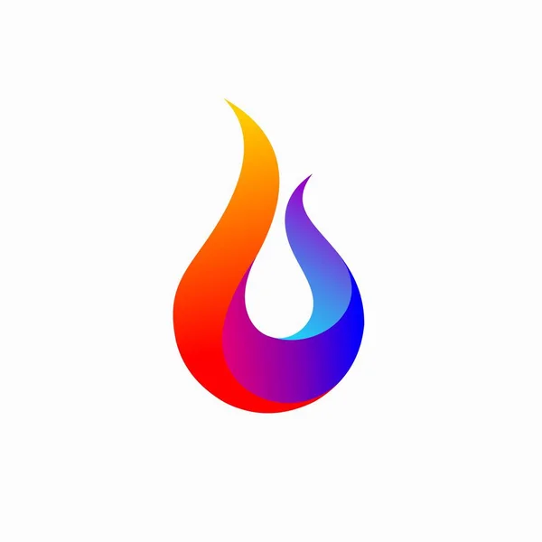 Parlak Gaz Logosu Çevre Dostu Ateş — Stok Vektör
