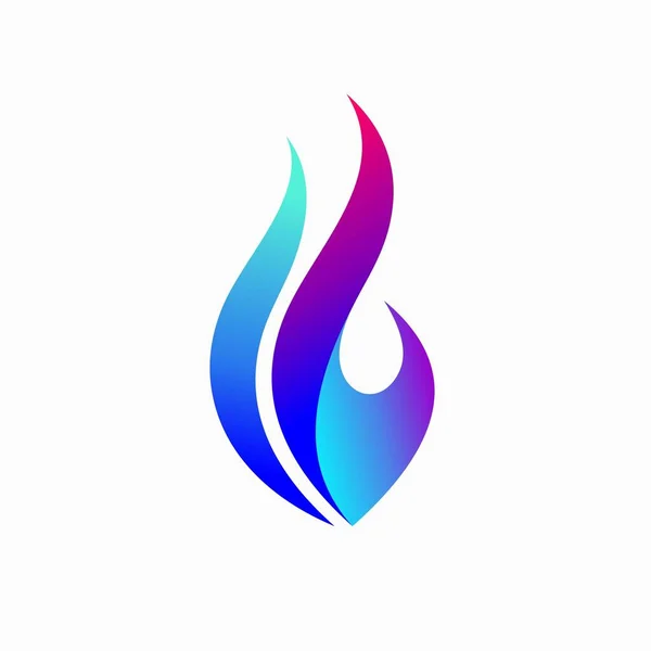Екологічно Чистий Вогняний Логотип Вектор Блакитного Газу — стоковий вектор