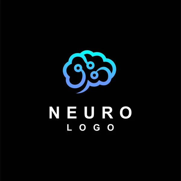 Neuro Logo Met Modern Concept — Stockvector