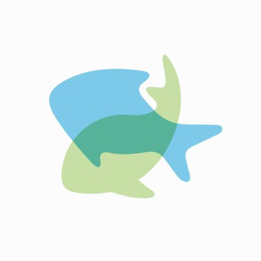 Şeffaf konseptli Şirin Balık Simgesi