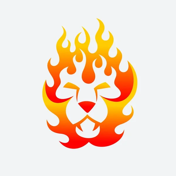 Tiger Fire Vector Logo — Stockvektor