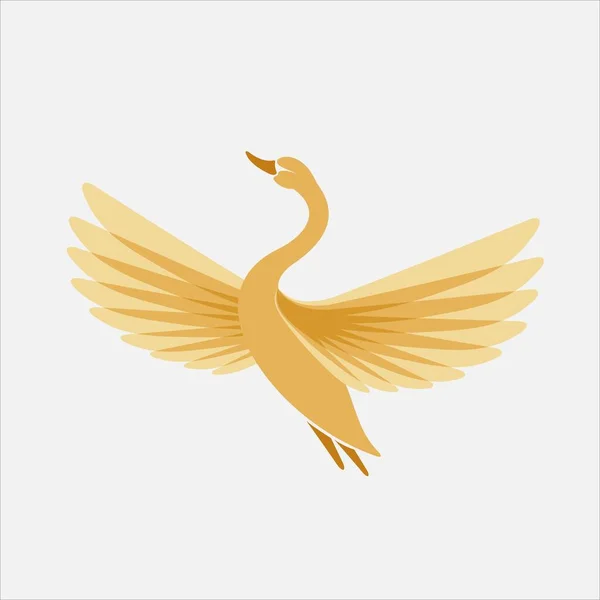Goose Logo Con Concetto Trasparente — Vettoriale Stock