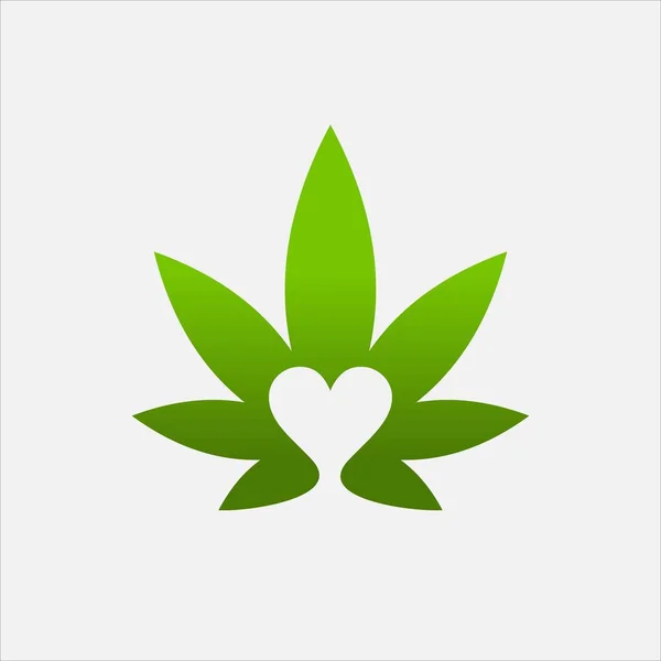 Marijuana Növények Szerelmesei Cbd Szerető Logó — Stock Vector