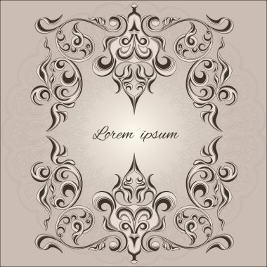 Ornamental frame decorative pattern eastern style