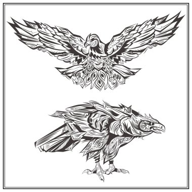 Birds Eagles vintage style
