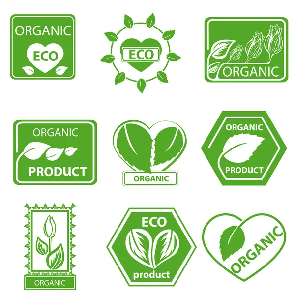 Productos ecológicos, logotipo del prospecto — Vector de stock