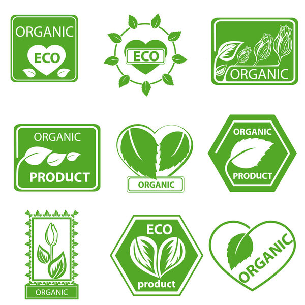 Organic products, leaflet logo