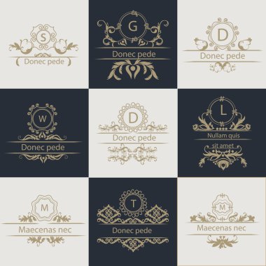 Set desenleri broşürler süs logosu