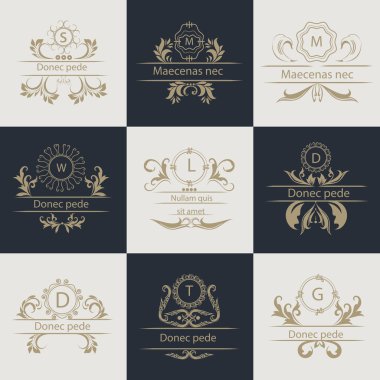 Tasarım kartları süs, dekoratif logolar