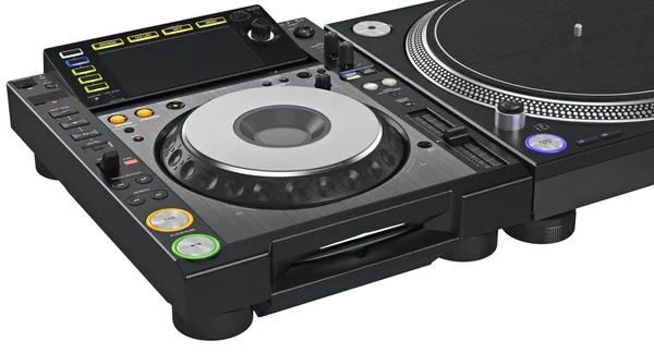 Dj mixer turntable, close view — Stock Photo, Image