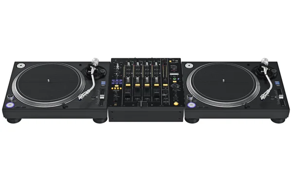 Set dj table de mixage numérique, instrument de musique — Photo