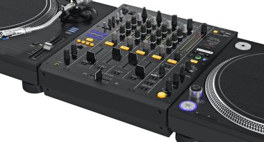 Profesyonel dj pikap, yakınlaştırılmış görünümü