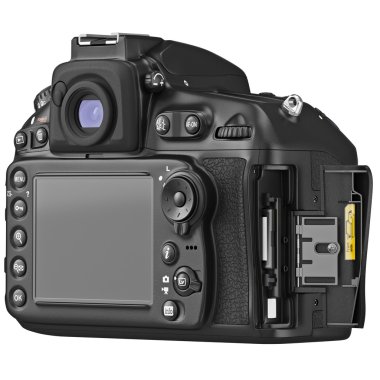 DSLR fotoğraf makinesi, Lcd ekran, açık kap