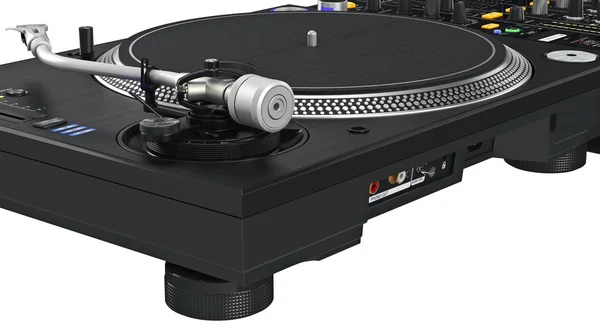 Rückseite DJ-Tisch-Mixer, Ports, Controller, Ansicht schließen — Stockfoto