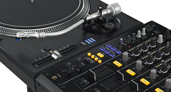 Black dj mixer, close view — Stock Photo, Image