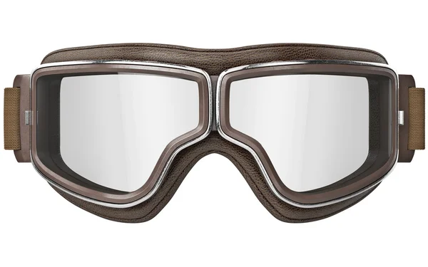 Aviator goggles in vintage style, front view — Stock Photo, Image