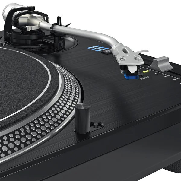 Вінілова голка запис DJ поворотний стіл, вид крупним планом — стокове фото