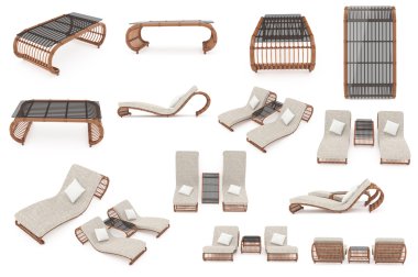 Set rattan mobilya