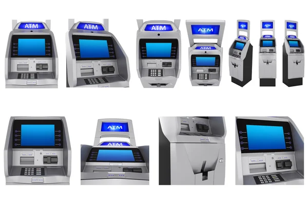 Sett ATM-terminal – stockfoto