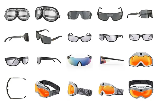 Set glasses goggles — Stock Photo, Image