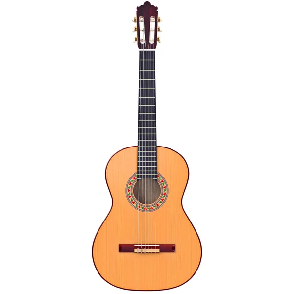 Guitarra clássica, vista frontal — Fotografia de Stock