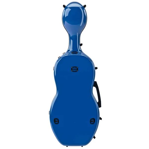 Violoncello blue case, back view — Stock Photo, Image