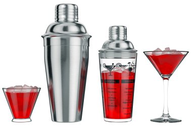 Kokteyl shaker, önden görünüm