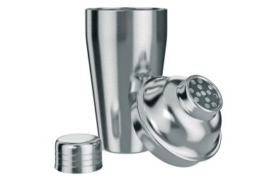 Kokteyl shaker metal, açık görünüm
