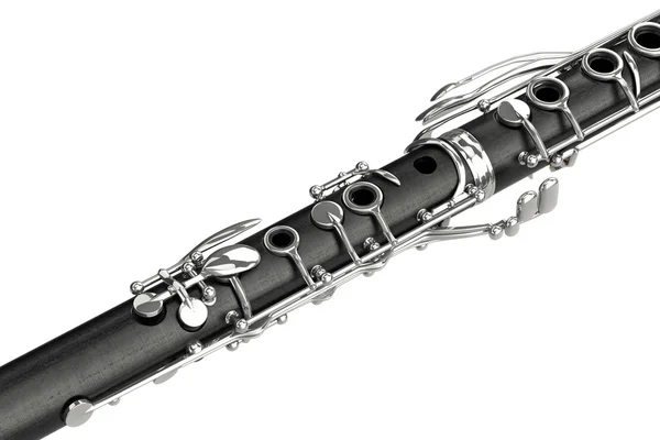 Clarinet classical musical equipment, close view — Stock Photo, Image