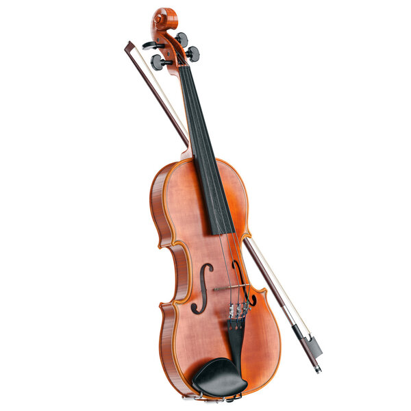 Violin wooden musical instrument