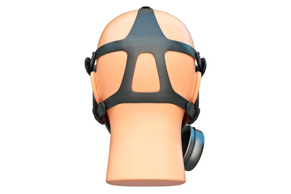 Maschera protettiva di sicurezza, vista posteriore — Foto Stock