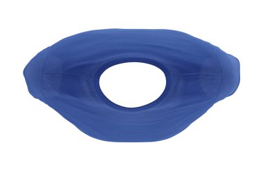 T-shirt mavi kumaş, üstten görünüm