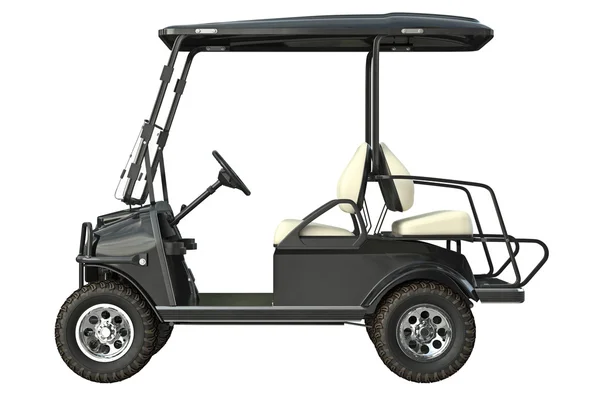 Golf coche eléctrico, vista lateral —  Fotos de Stock