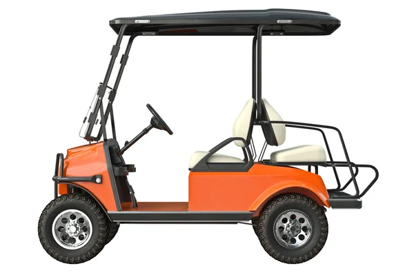 Golf coche eléctrico, vista lateral —  Fotos de Stock