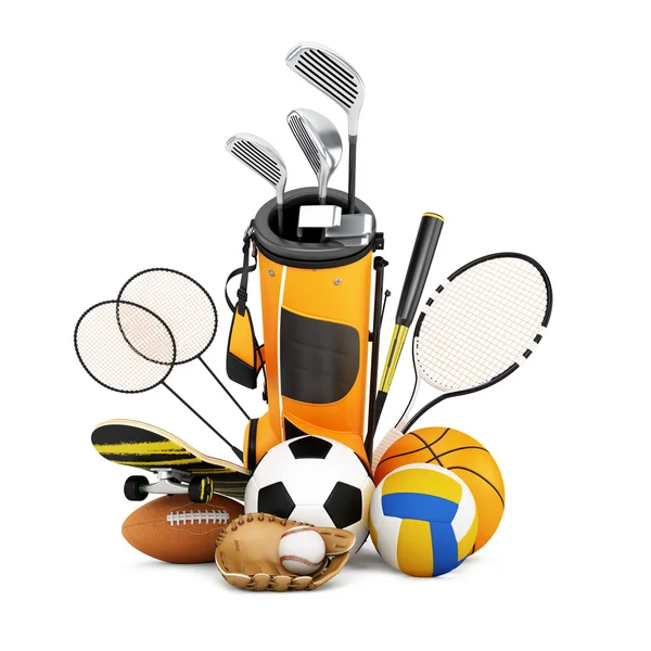 Sport utrustning samling — Stockfoto