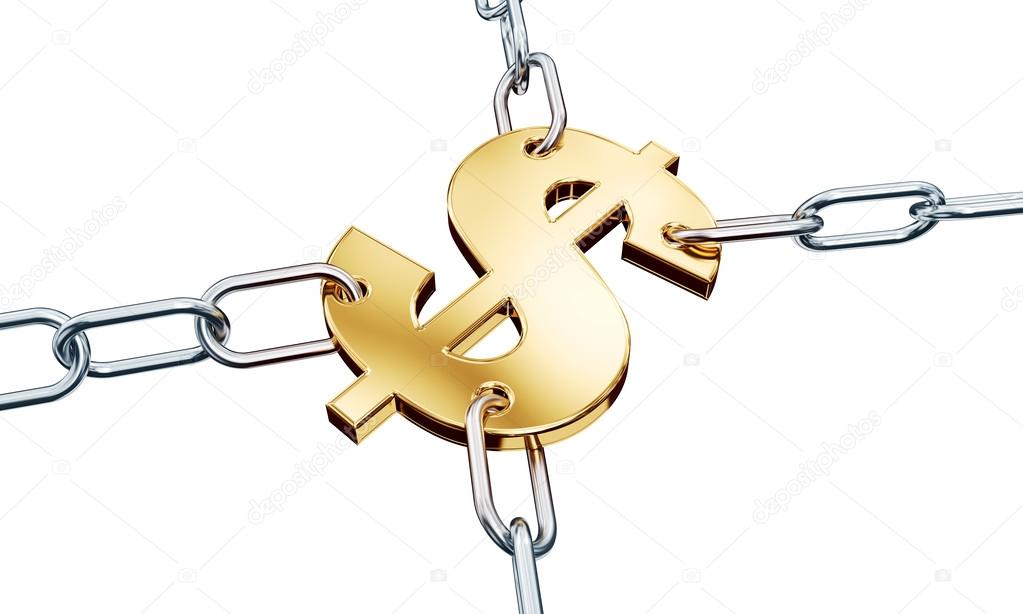 Dollar in chains
