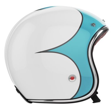 Motosiklet kask turkuaz yaptı