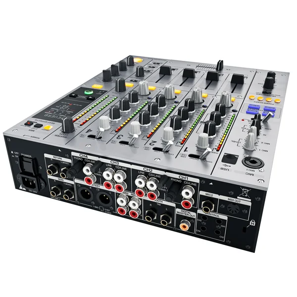 DJ Mixer vista posteriore — Foto Stock