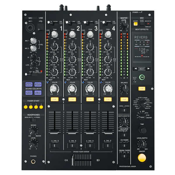 DJ Mixer black — Stock Photo, Image