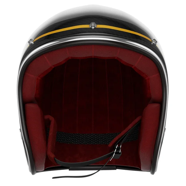 Motor helm hitam karbon depan — Stok Foto