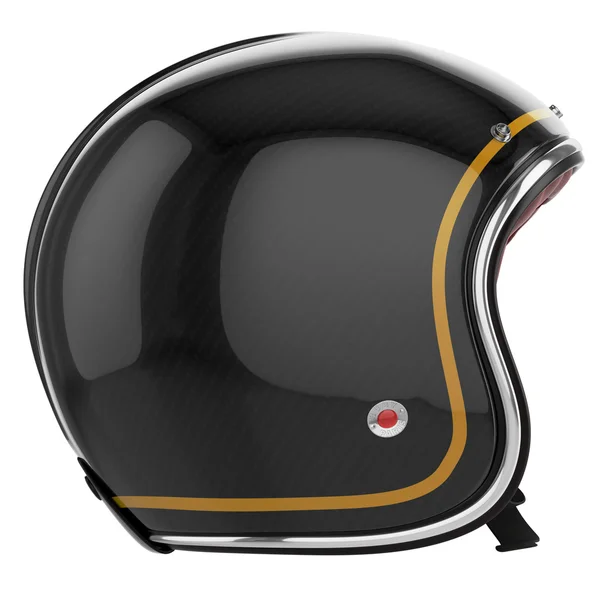 Motorcycle helmet black carbon left — Stock Photo, Image