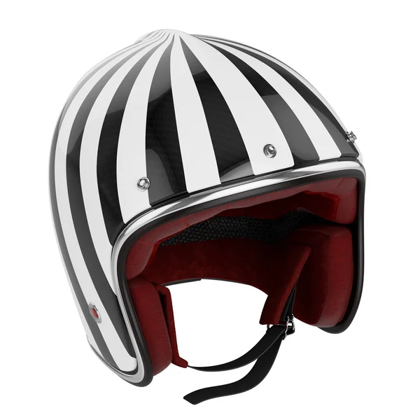 Черно-белый мотоциклетный шлем — стоковое фото