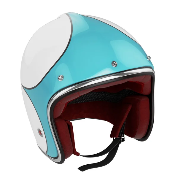 Helm motor biru modern — Stok Foto