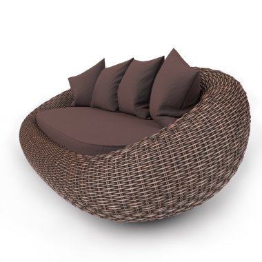 Çağdaş rattan koltuk