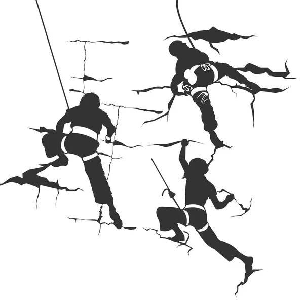 Siluetu arrampicata — Vettoriale Stock