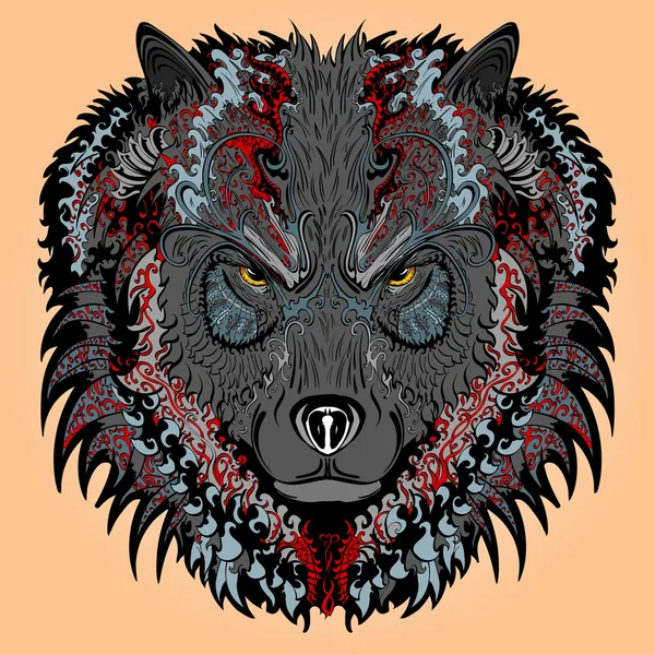 Lobo estilizado — Vector de stock