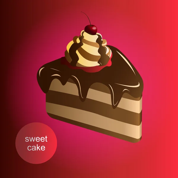 Süßer Kuchen — Stockvektor